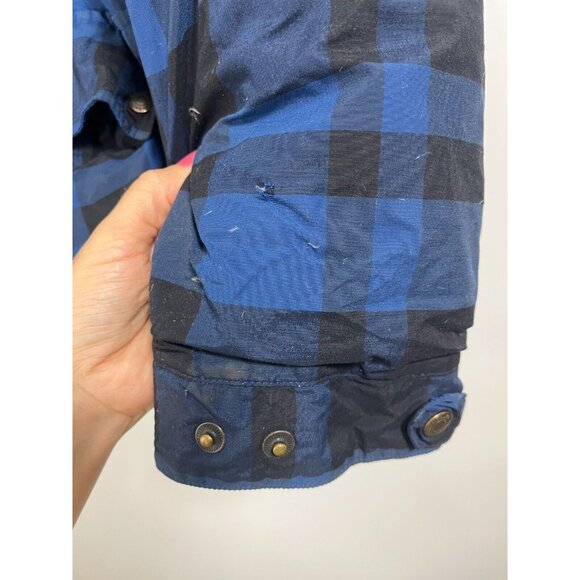 VTG Polo Ralph Lauren Sport Men's Blue Checkered Down Puffer Jacket Sz XL - Picture 5 of 10